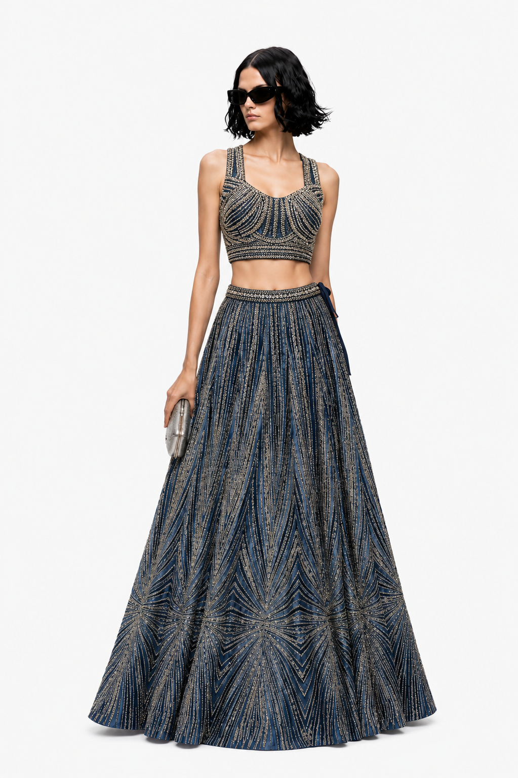 Magenta Embroidered Bridal Lehenga Choli