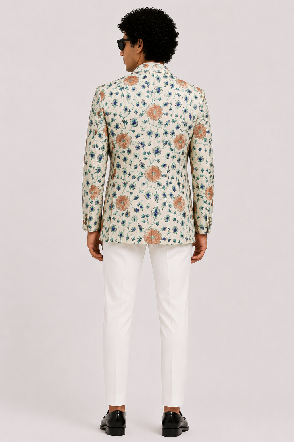 Men's Premium Floral Embroidered Sequin Blazer