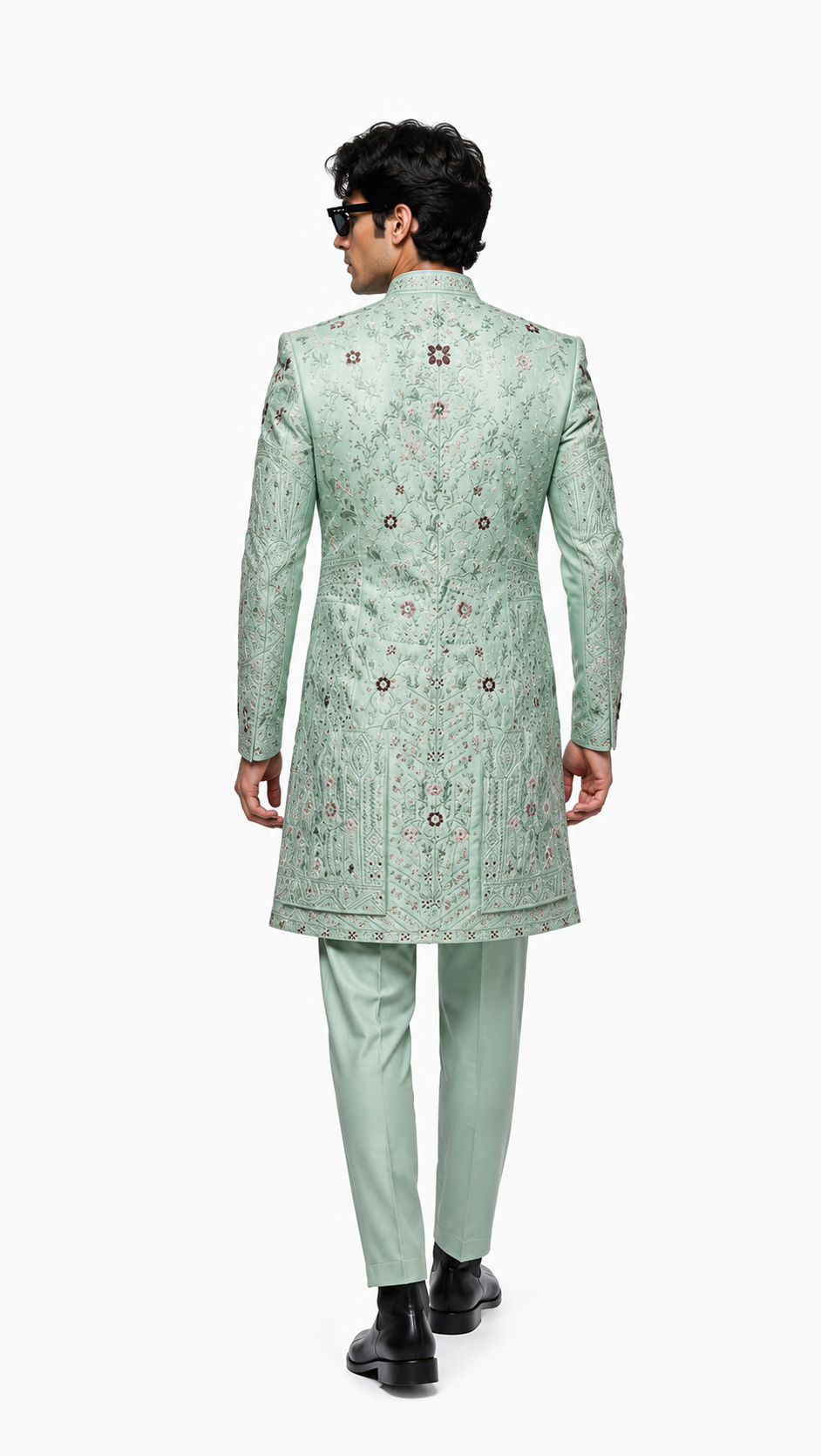 Men's Mint Green Designer Sherwani